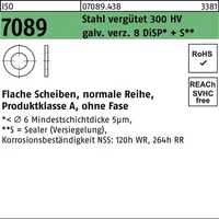 Bufab Unterlegscheibe ISO 7089 o.Fase 4 Stahl 8 200 Stück
