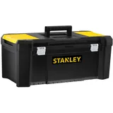 Stanley Werkzeugbox/Werkzeugkasten STST82976-1 (26", 66,5x33,5x28cm, Beladung bis zu 12kg, Werkzeugkoffer mit Metallschließen, Organizer mit entnehmbarer Trage, robuster Koffer aus Kunststoff)