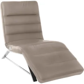 W.Schillig Relaxliege daily dreams Leder/Polyester 75 x 91 x 170 cm Braun mit Kissen