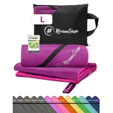 NirvanaShape Mikrofaser Handtuch, Microfaser Handtücher als Badetuch, Reisehandtuch, Strandhandtuch, Sporthandtuch für Fitness, Strand, L 140 x 70 cm