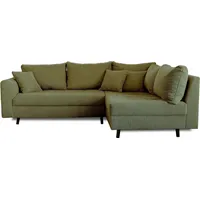 Best Mobilier Rune Ecksofa rechts – 4-sitzer – aus Cord Grün