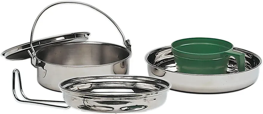 Mil-Tec Camping, kit de cuisine 1-pers. - Argent