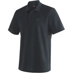 Funktionsshirt MAIER SPORTS "Ulrich", Herren, Gr. XXXL, schwarz, 100% Polyester, Rundhals, Kurzarm, Shirts, Herren Poloshirt, kurzarm Freizeit-Shirt mit Hemdkragen, Reg. Fit