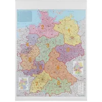 Franken Postleitzahlenkarte 97 cm x 137 cm grau