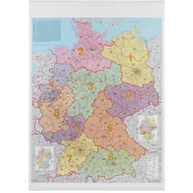 Franken Postleitzahlenkarte 97 cm x 137 cm grau