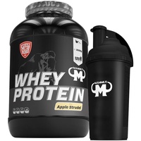3kg Mammut Whey Protein Eiweißshake - Set inkl. Protein Shaker, Riegel, Powderbank oder Tasse (Apfelstrudel, Gratis Mammut Shaker)