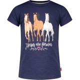 Salt and Pepper - T-Shirt Horses Are Forever in true navy, Gr.104/110,