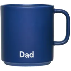 Design Letters - VIP Favourite Porzellan Becher mit Henkel, Dad / midnight blue