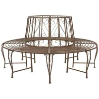 vidaXL Baumbank Ø 160 x 89 cm Antikbraun