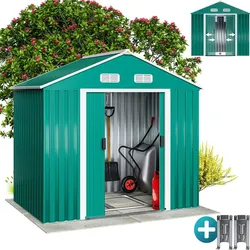 GARDEBRUK® XL Metall Gerätehaus mit Fundament Gartenhaus