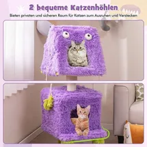 Costway Kratzbaum Monster-Thema 111 cm lila