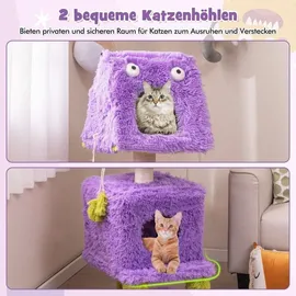 Costway Kratzbaum Monster-Thema 111 cm lila