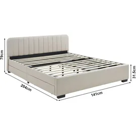 [en.casa] Nofrenna 140 x 200 cm Beige