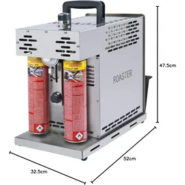 Rothenberger Industrial THERMO ROASTER TO GO Gasgrill inkl. 3 x Multigas 600 ml + Handy Roaster - 1500004410