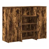 vidaXL Empfangstheke Räuchereiche 135x50x103,5 cm Holzwerkstoff