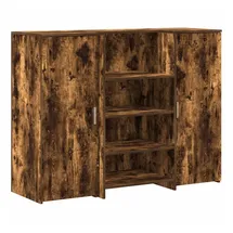 vidaXL Empfangstheke Räuchereiche 135x50x103,5 cm Holzwerkstoff