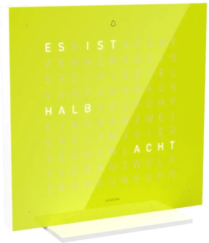 QLOCKTWO Earth 13.5 Pure Edition Lime Juice Deutsch