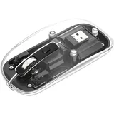 Manhattan Funkmaus USB-A 4Tasten RGB LED schwarz transparent
