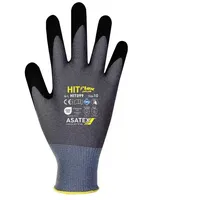 ASATEX Feinstrickhandschuh HIT099, schwarz/grau, Gr.10