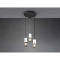 meineWunschleuchte Vintage LED Pendelleuchte 3-flammig mit Holz Küchenlampe hängend über Esstisch