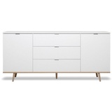 Finori Sideboard "Bjarne", Weiß / Sonoma-Eiche, 2 x Türen