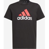 adidas U BL 2 Tee, T-Shirt, Black/Better Scarlet/White, 11-12 Jahre