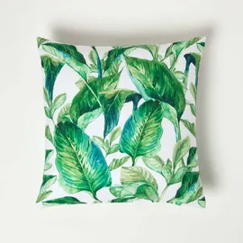 Homescapes Outdoor-Kissen, Grün, Textil, Floral, Quadratisch, 45x45 cm,