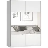 masseno Schwebetürenschrank BETTINA 120 x 210 x 61 cm Weiß