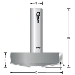 Abplattfräser HW S=12mm D=50mm  GL=55mm – 10°