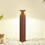 Lucande LED-Wegeleuchte Raiku, rostfarben, Aluminium, 65 cm