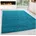 Unifarben Polypropylen 200 x 290 cm Blau/Türkis