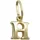 GALLAY Buchstabenanhänger 8x7mm Gold