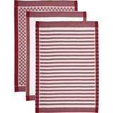 ROSS Geschirrtuch »SUPERIOR«, (Set, 3 tlg., 3x Geschirrtuch 50x70 cm), rot