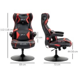 Vinsetto Gaming Stuhl Schwarz