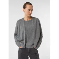 Comma, Cardigan mit Glitzergarn und Fledermausärmeln Grau XL