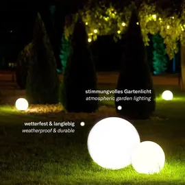 s.luce Globe pro Garten Außenkugel Kunststoff Ø 60 cm 1 Stück weiß