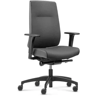 Dauphin Indeed Performance Operator, ergonomischer Bürostuhl & tiefenverstellbarer Lordosenstütze, höhenverstellbarer Kopfstütze, 2F-Armlehnen, Drehstuhl (Polsterrückenlehne, ohne Kopfstütze)