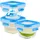 Emsa Clip & Close Frischhaltedose blau 10,6 x 6,9 cm 0,18 l 3-teiliges Set
