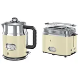 Russell Hobbs Retro Vintage Cream Wasserkocher + Toaster