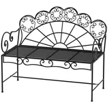 Outsunny Gartenbank 107 x 56 x 92 cm Schwarz