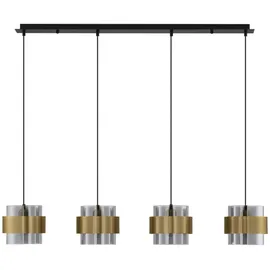 Nova Luce Sianna 4-flg. E27 60 cm rund gold, schwarz