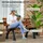 Outsunny Gartenbank 120 x 57 x 70 cm Braun