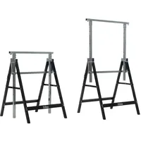 Trutzholm Arbeitsbock Stahl 80-130 cm schwarz grau 7-fach höhenverstellbar bis 400 kg