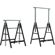 Trutzholm Arbeitsbock Stahl 80-130 cm schwarz grau 7-fach höhenverstellbar bis 400 kg