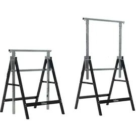 Trutzholm Arbeitsbock Stahl 80-130 cm schwarz grau 7-fach höhenverstellbar bis 400 kg