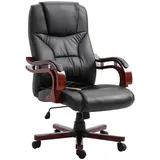 vidaXL Bürostuhl Kunstleder Schwarz