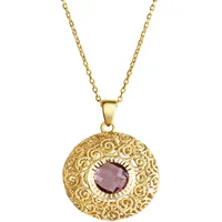 Fascination by Ellen K. Halskette 333/- Gold Amethyst lila 42/45cm Damen