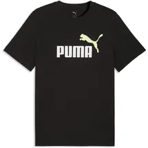 Puma Essentials 2 Colour No. 1 Logo T-Shirt schwarz/apple spritz M