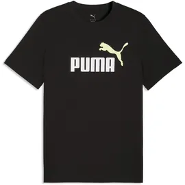Puma Essentials 2 Colour No. 1 Logo T-Shirt schwarz/apple spritz M