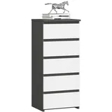 akord furniture factory Kommode AKORD CL5 40 x 92 x 35 cm Graphitgrau / Weiß